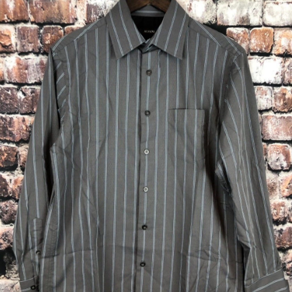 Alfani Men's New Small Grey Dress Shirt